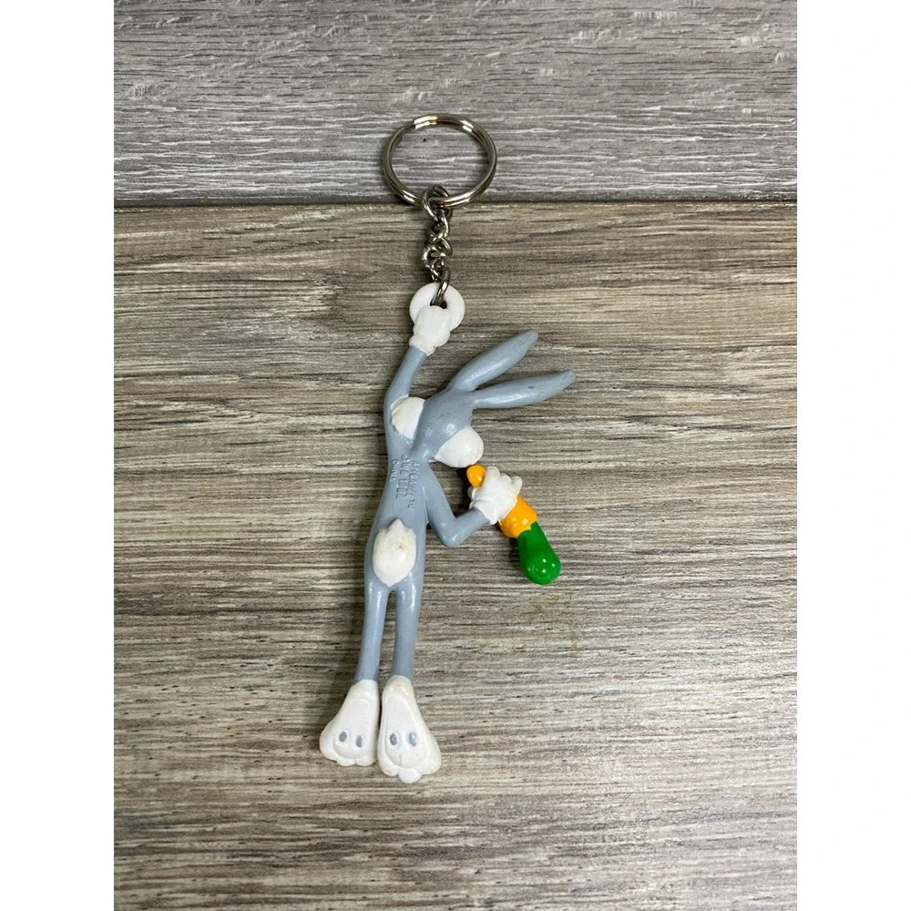 Vintage‎ 1988 Bugs Bunny Applause Keychain Looney Tunes PVC Figure Carrot 4.5